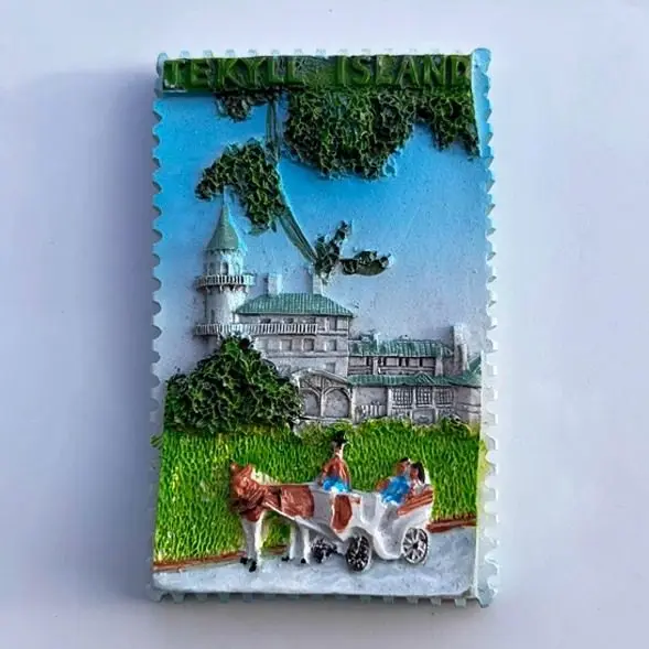

Jekyll Island, Georgia, USA Travel Memorial Resin Painted Crafts 3D Stamps Magnets Refrigerator Stickers