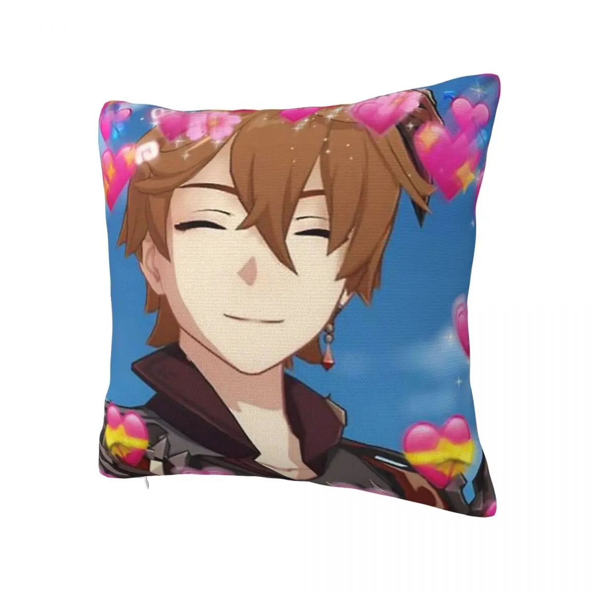 Genshin Impact Tartaglia Pillowcase Soft Polyester Cushion Cover Decor Anime Pillow Case Cover Living Room Wholesale 40*40cm