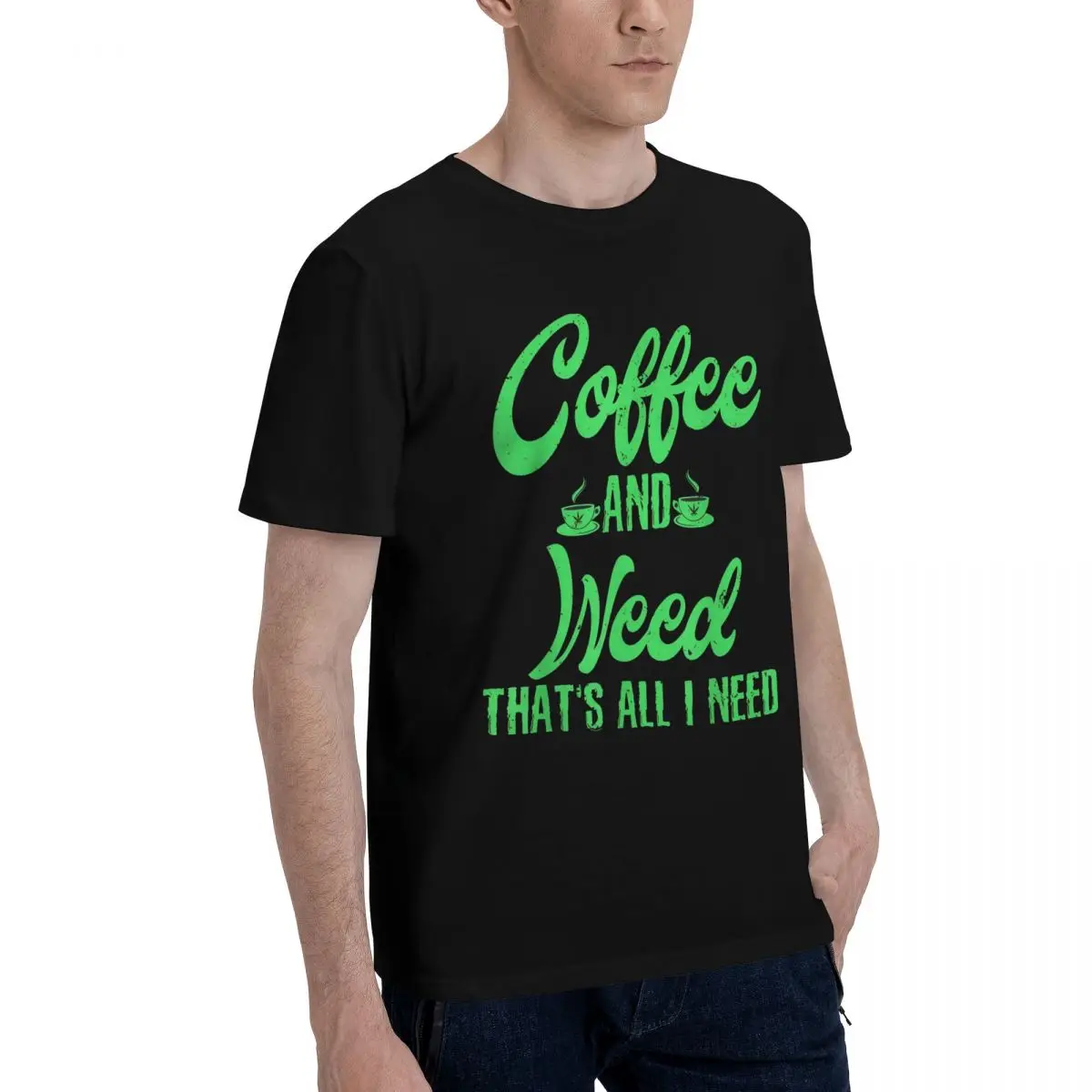 Coffee Weed Essential Combo Motion T-shirts Vintage Activity competition Championship Novelty Eur Size