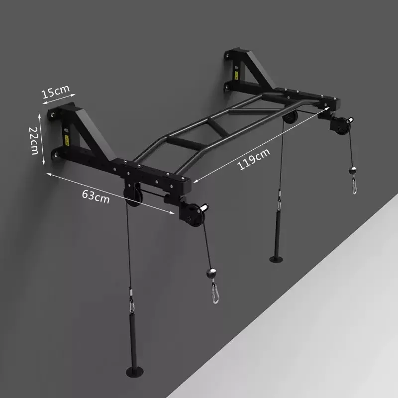 Wall Mounted Pull up bar Home Gym Fitness Equipment Pulley Cable Block Single Parallel Bars