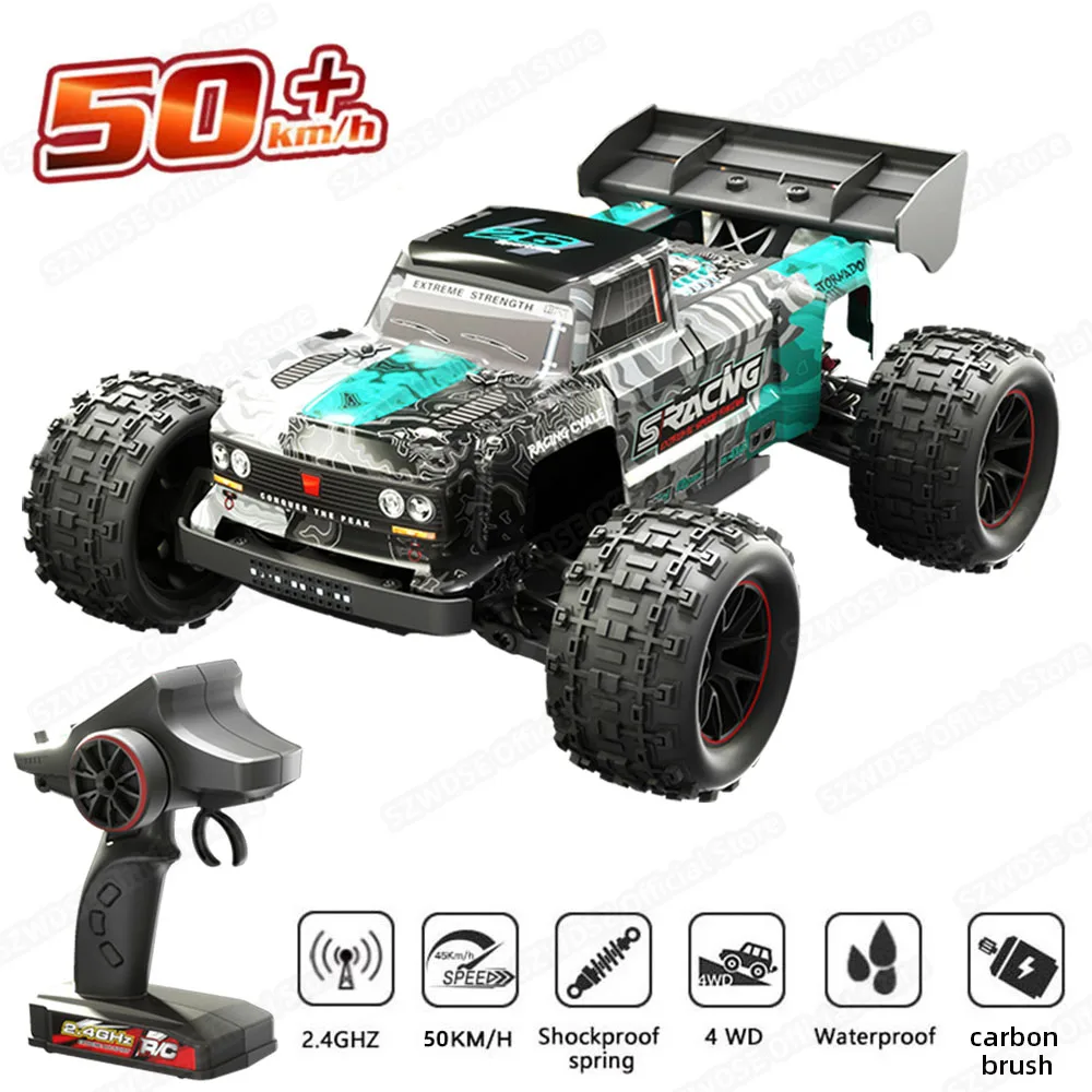 Q146 1:16 50KM/H 4WD RC Car With LED Remote Control Cars High Speed Drift Monster Truck for Kids VS Racing Vehicle Drift Toys