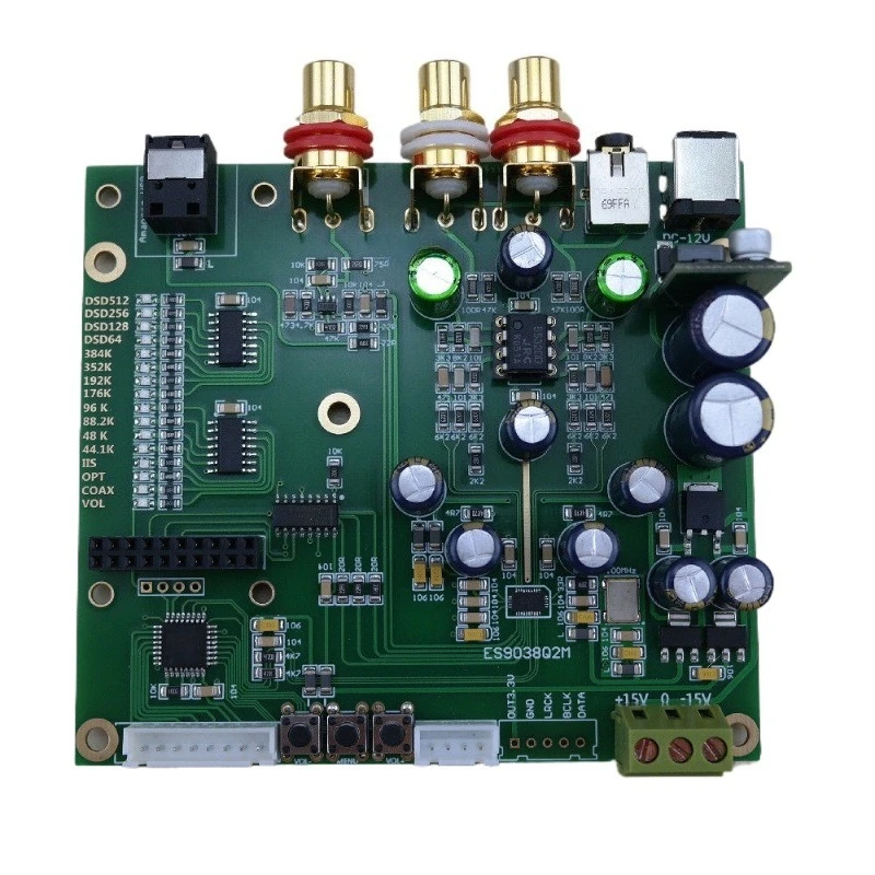 For ES9038Q2M Decoder USB Input, Gold-plated RCA