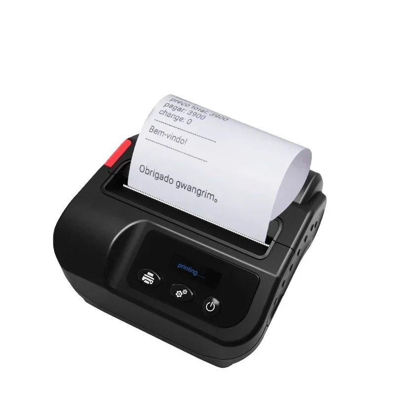 

3inch 80MM Handheld Mini Thermal LCD Screen Mobile Printer Portable Receipt Barcode Printer