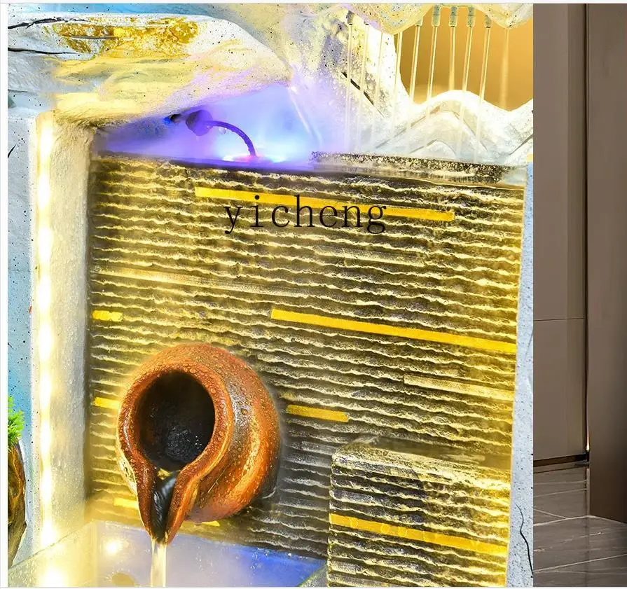

ZYA Light Luxury Modern Large Rockery Floor Water Fountain Landscape Living Room Home Decoration home accessories