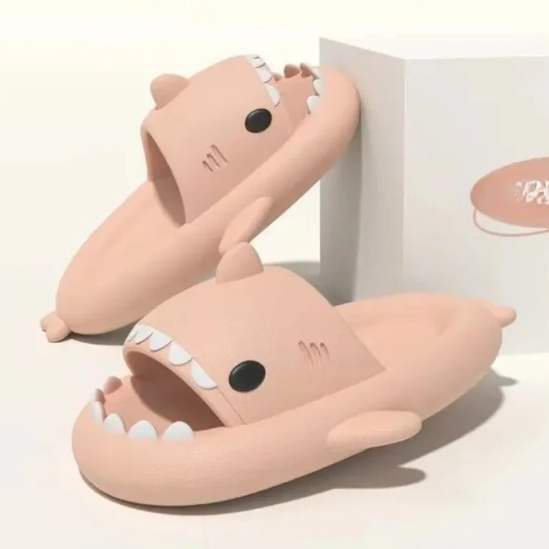 

Couple's Fashion Slippers with Cartoon Shark Design Soft Ultra-light and Anti-slip EVA Material Summer Silent Casual Sandals