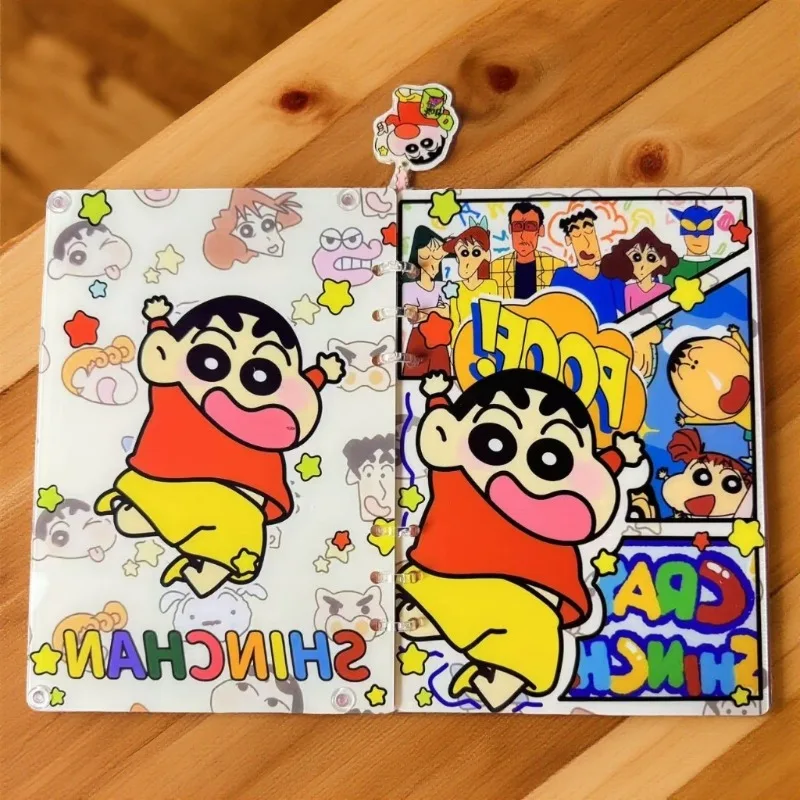 Acrylic Shake Book A5 A7 Rustle Crayon Shin-chan Cartoon Sketch Diary Handbook Student Stationery Friends Sticker Kawaii Gift view 6