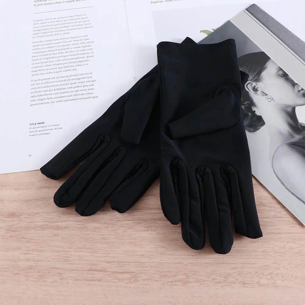 Pearlescent Anti-ultraviolet Pure Color Spandex Driving Gloves Outdoor Sports Gloves Sun Protection Mittens Female Gloves