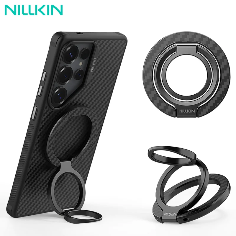

NILLKIN Magnetic Ring Stand for Phone Double-Sided Magnetic Car Phone Holder Aramid Fiber Foldable Stand for iPhone Samsung