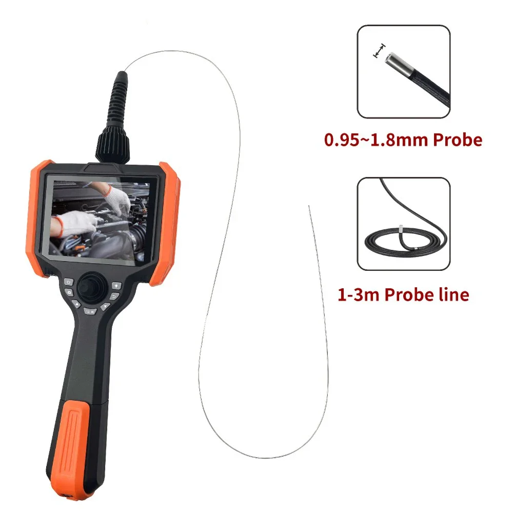 VSNDT WS-K ultra-fine series industrial video endoscope,5'' LCD display 360 degree steering industrial video endoscope camera