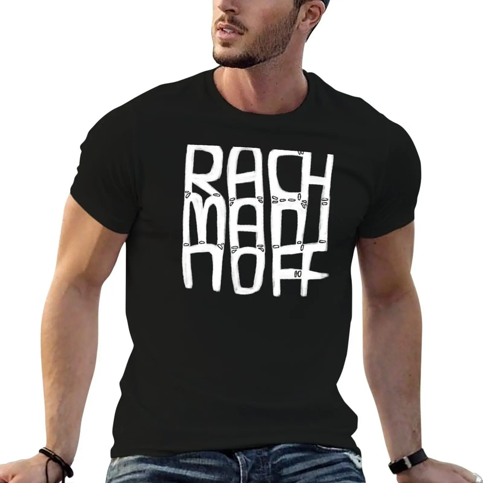 

Russian Composer Rachmaninoff T-Shirt man t shirt designer black cotton t-shirt plain for man package T-Shirt
