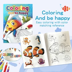 Children Colouring Book 3-7 years old Ocean Animals Series Enlightenment Early Learning Painting Skills Enhancement Gift