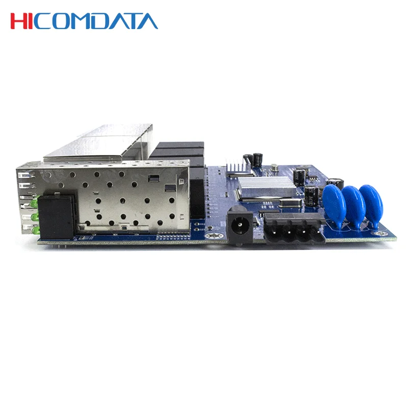 HICOMDATA Switch Gigabit Ethernet Industrial 1000mbps 18 Ports 2 SFP 16 RJ45 Switch De Rede PCBA