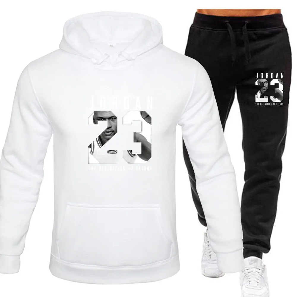 New Men\'s Sets Spring Autumn Hoodie and Pants 2 Pieces Casual Tracksuit Male Brand Running Jogging Sportswear Suit2024