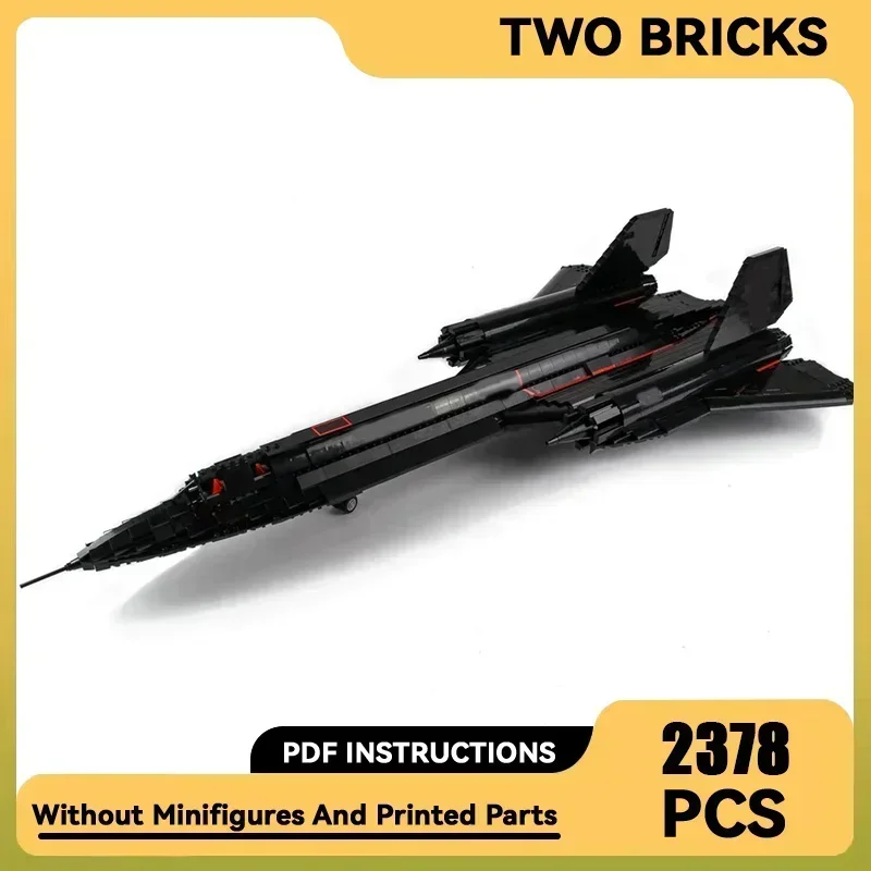 Military Fighter Model Moc Building Bricks SR-71 Blackbird Aircraft Technology Blocks Gifts Christmas Toys DIY Sets Assembly