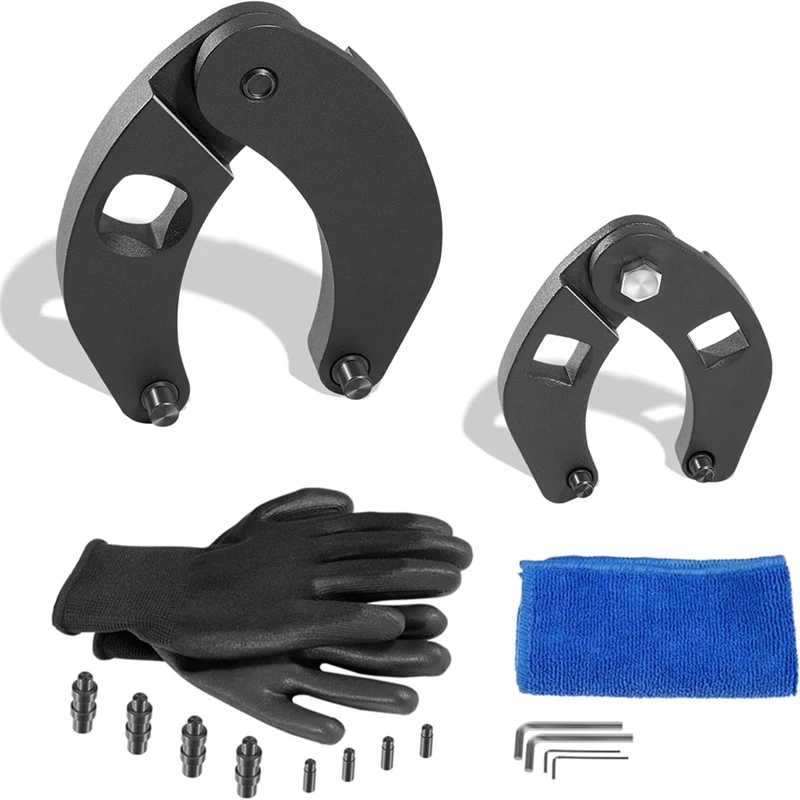 

Hydraulic Gland Nut Wrench Set Of 2 1266 & 7463 Hydraulic Cylinder Spanner Wrench With Gloves,Towel,Pins & Hex Wrenches