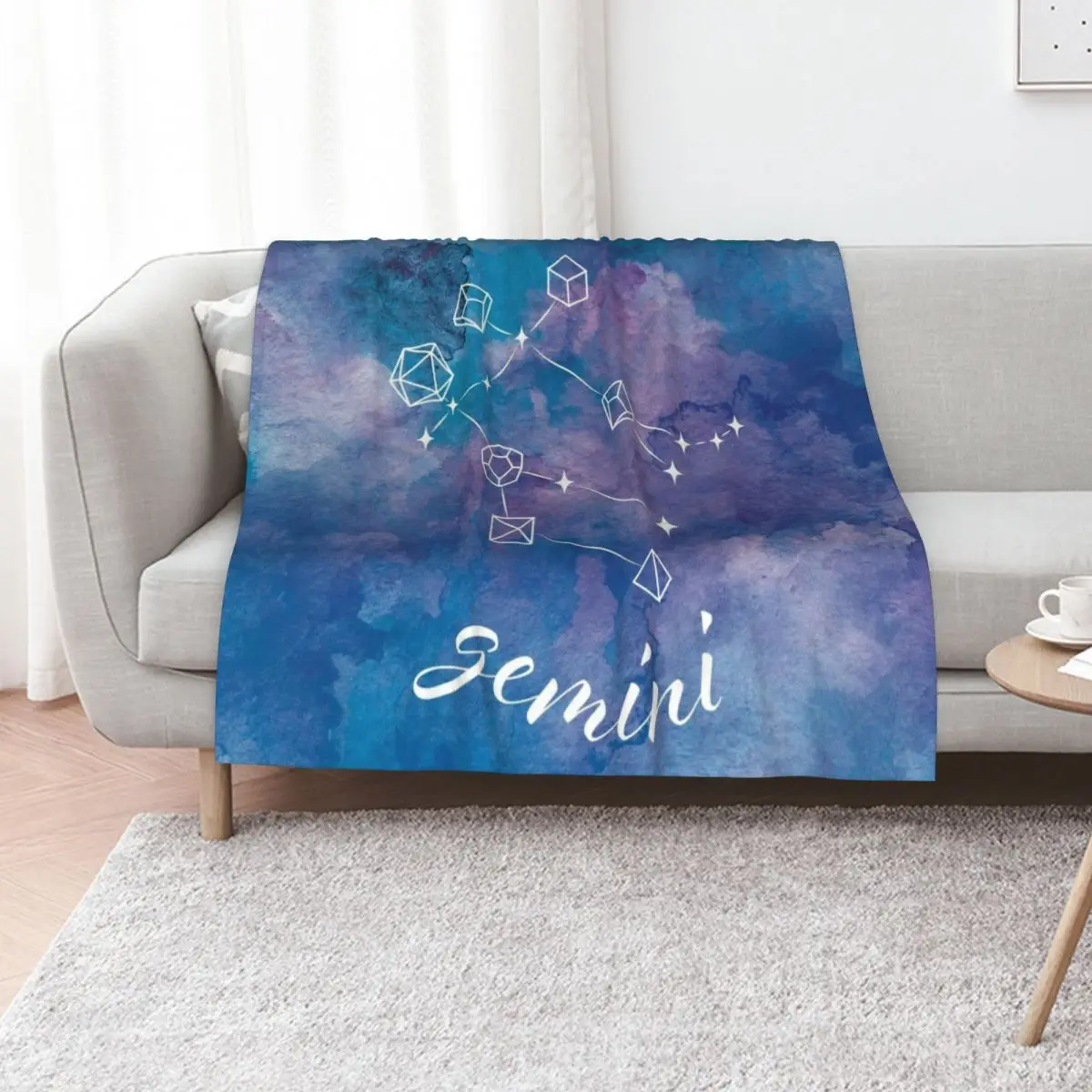 

Gemini DND Dice Zodiac Constellation Throw Blanket Giant Sofa Winter beds Vintage Blankets For Bed Blankets