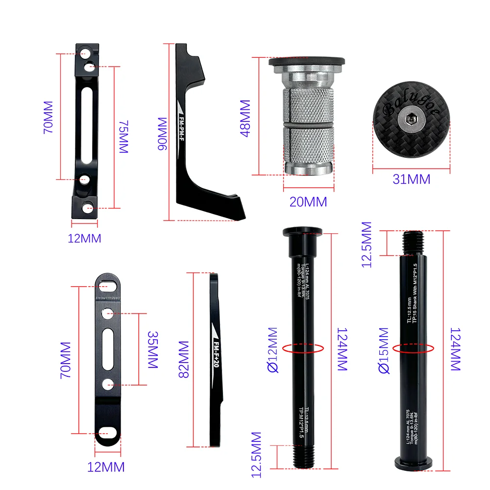 Balugoe Road MTB Fahrrad Vorderradgabel Gerade Rohr Kegel Rohr Barrel Welle Schnelle Demontage 26er 27,5er 29er Reiten Zubehör – Detail 6