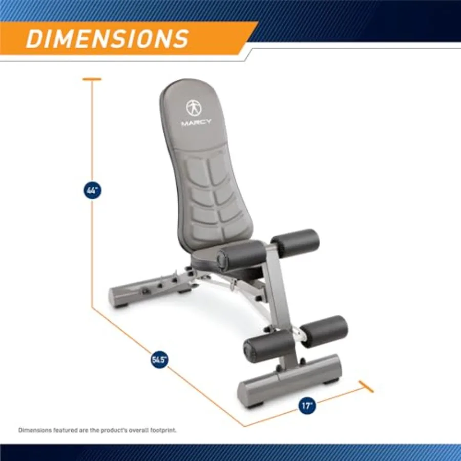 Deluxe Foldable Utility Bench for Home Gym Use Steel Frame Black Finish Space-Saving Design with Adjustable Backrest
