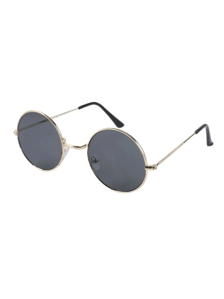 Women Fashion Unisex Classic Vintage Round Metal Frame Men Fashion Glasses For Eye Protection Outdoor Driving Travel Street-Phot