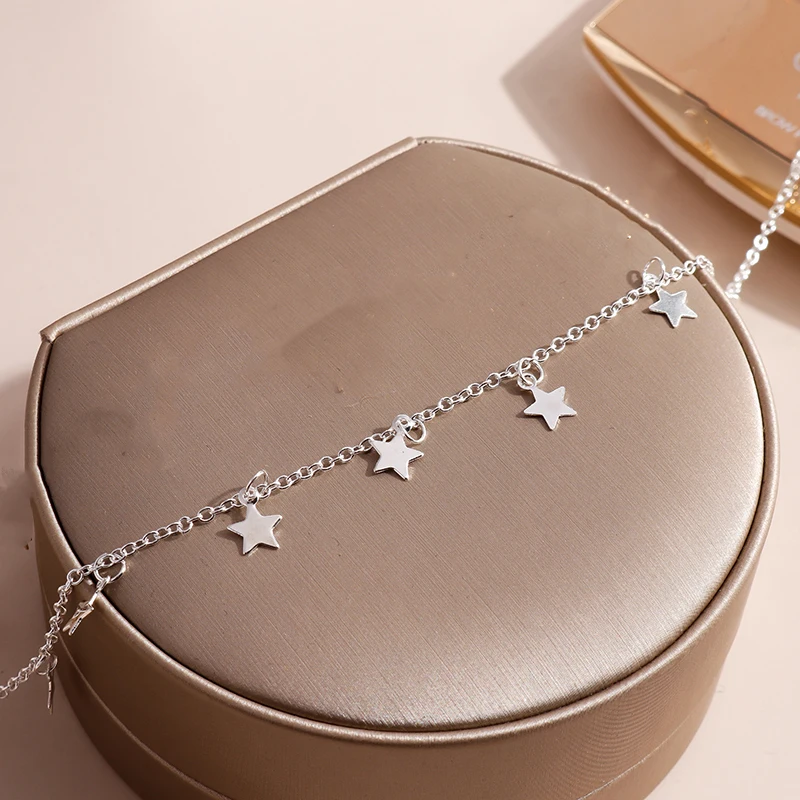 Aihua Gold Farbe Tiny Star Anhänger Halskette für Frauen Einfache Pentagon-Stern Choker Halsketten Mode Weibliche Schmuck Geschenke – Detail 6