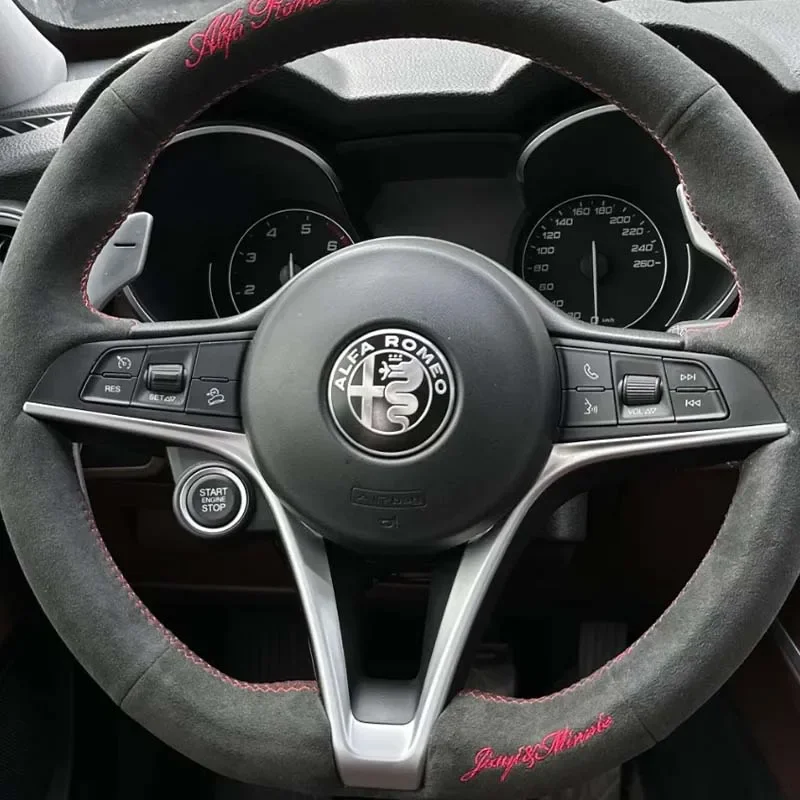 1PCS Alfa Romeo Giulia Wheel Center Stickers 40mm/50mm/56mm/60mm Car Emblem Wheel Center Covers Steering Wheel Decoration