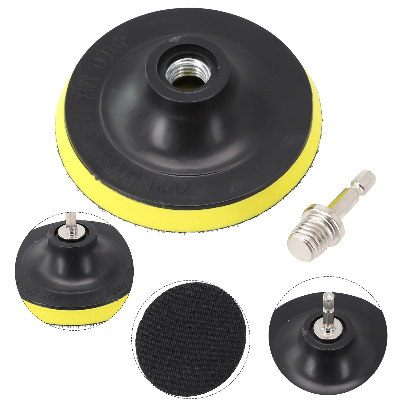 

1PC 3-7 Inch Backing Pad Polishing Plate With 10 14mm Thread Adapter Angle Grinder Wheel Sander Paper Polishing