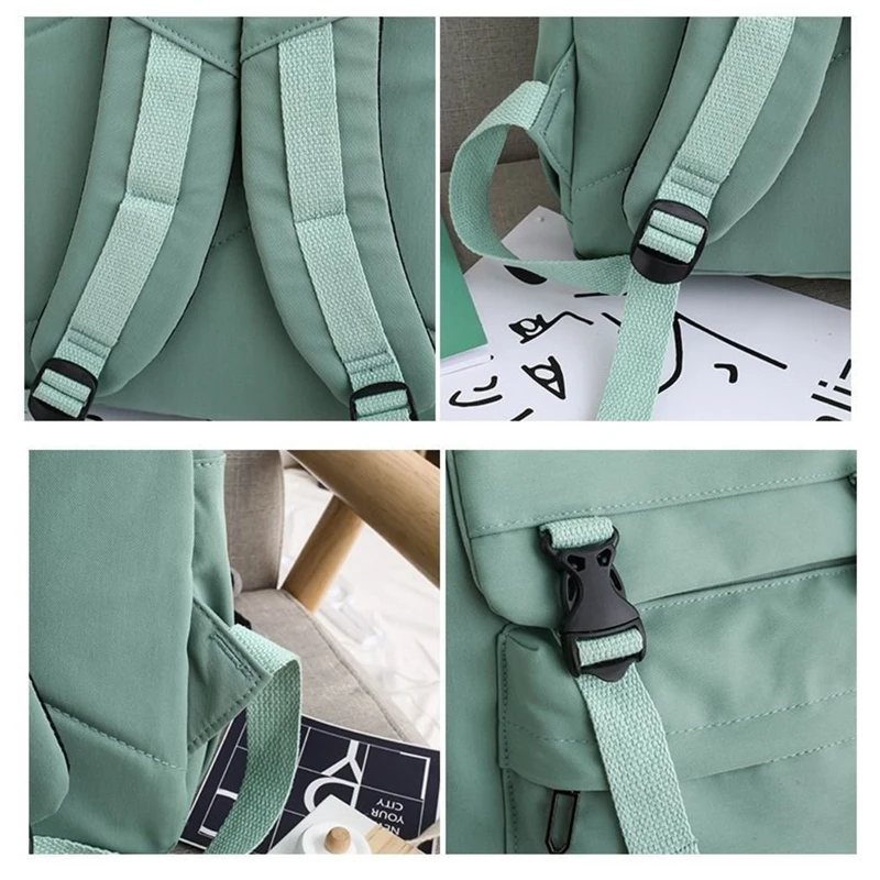 E74B Công Suất Lớn Daypack Lô Thời Trang Nylon Sinh Đựng Dành Cho Học Sinh Thanh Thiếu Niên Nữ Cô Gái Giày Laptop Học