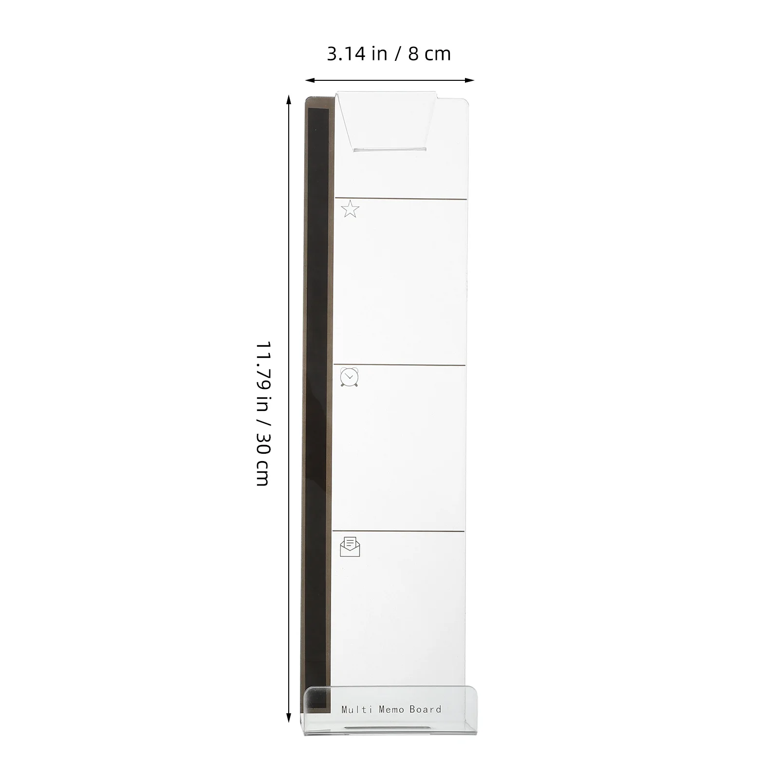 

2Pcs Acrylic Monitor Memo Board Clear Note Holder Computer Screen Side Message Organizer Long-Lasting Reminder Storage