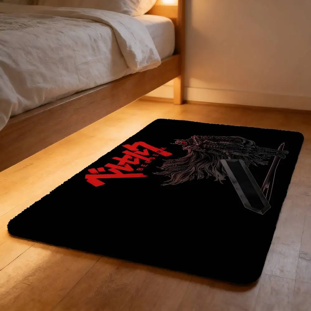 Tapis en peluche doux Guts Sword In B-Berserk, antidérapant, absorbant, sans peluches, pour la maison