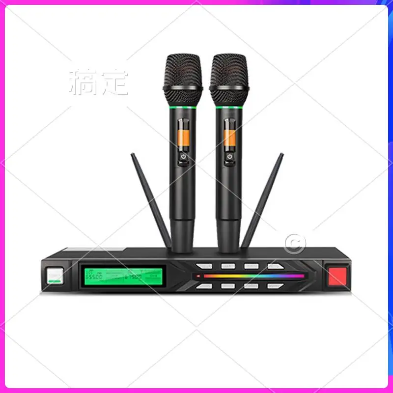 

T24C Professional Wireless Microphone Set UHF, Noise Reduction, Long Range, Dual Antenna For Stage Performances US Plug
