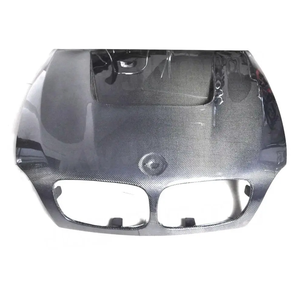 JXWANCF ألياف الكربون الجبهة غطاء المحرك تنفيس بونيه غطاء تغليف لسيارات BMW X5 E70 X6 E71 2007-2013