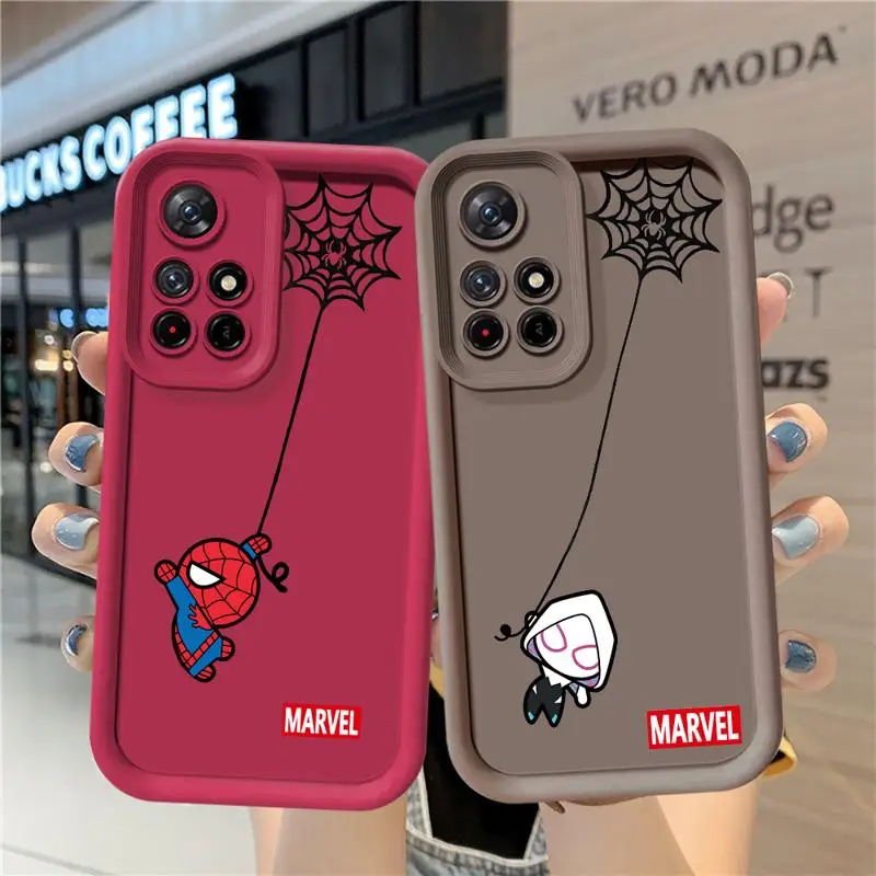 phone cases for Redmi Note 9S 11 5G 9 12Pro 10C 12 4g 12S 10 Pro 9C 9A Angel Eye Ladder funda Cover Spider Woman Gwen Spider-Man