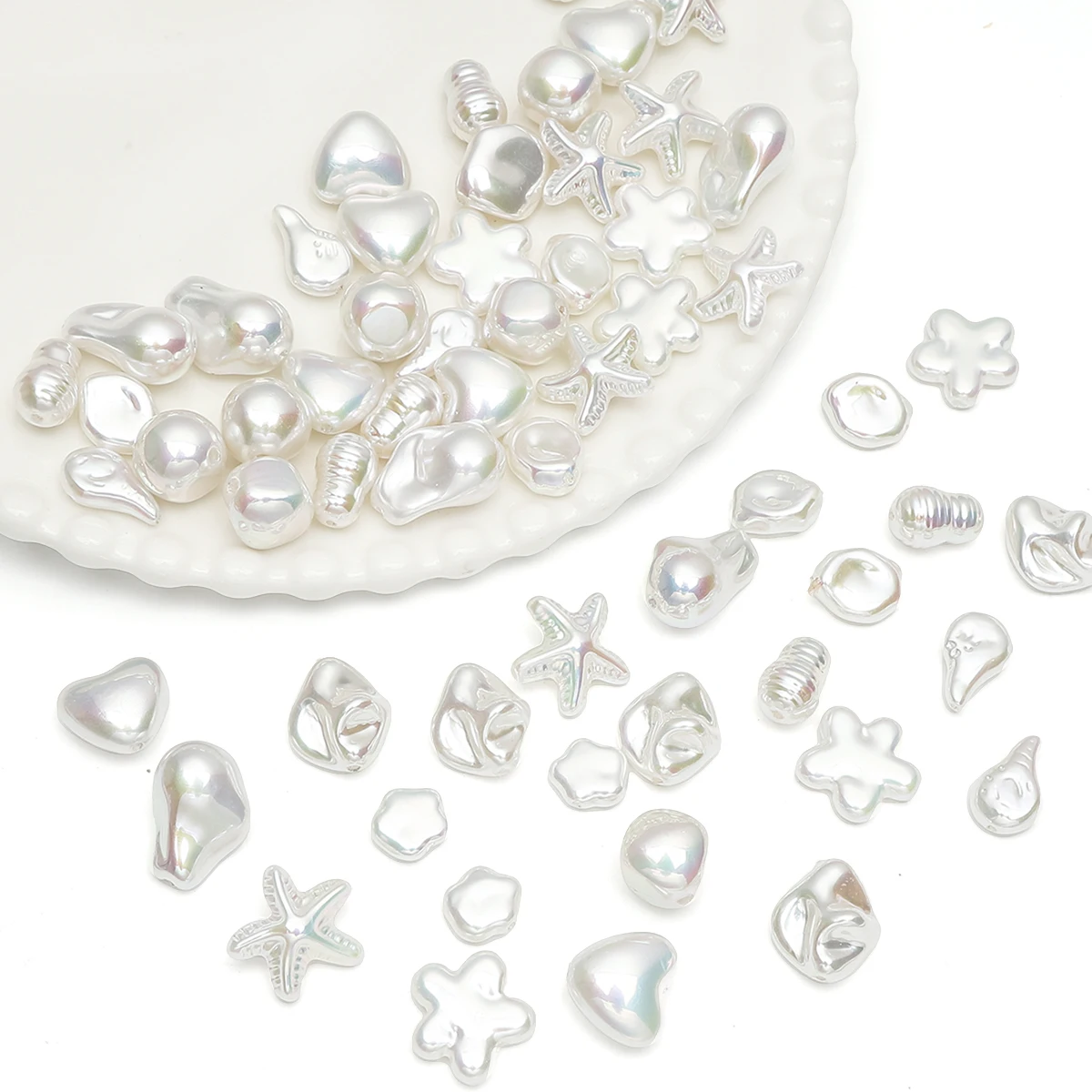 

Irregular ABS Imitation Pearls Loose Decorative Beads For Jewelry Making DIY Necklace Earrings Hairclip Bracelet Necklace