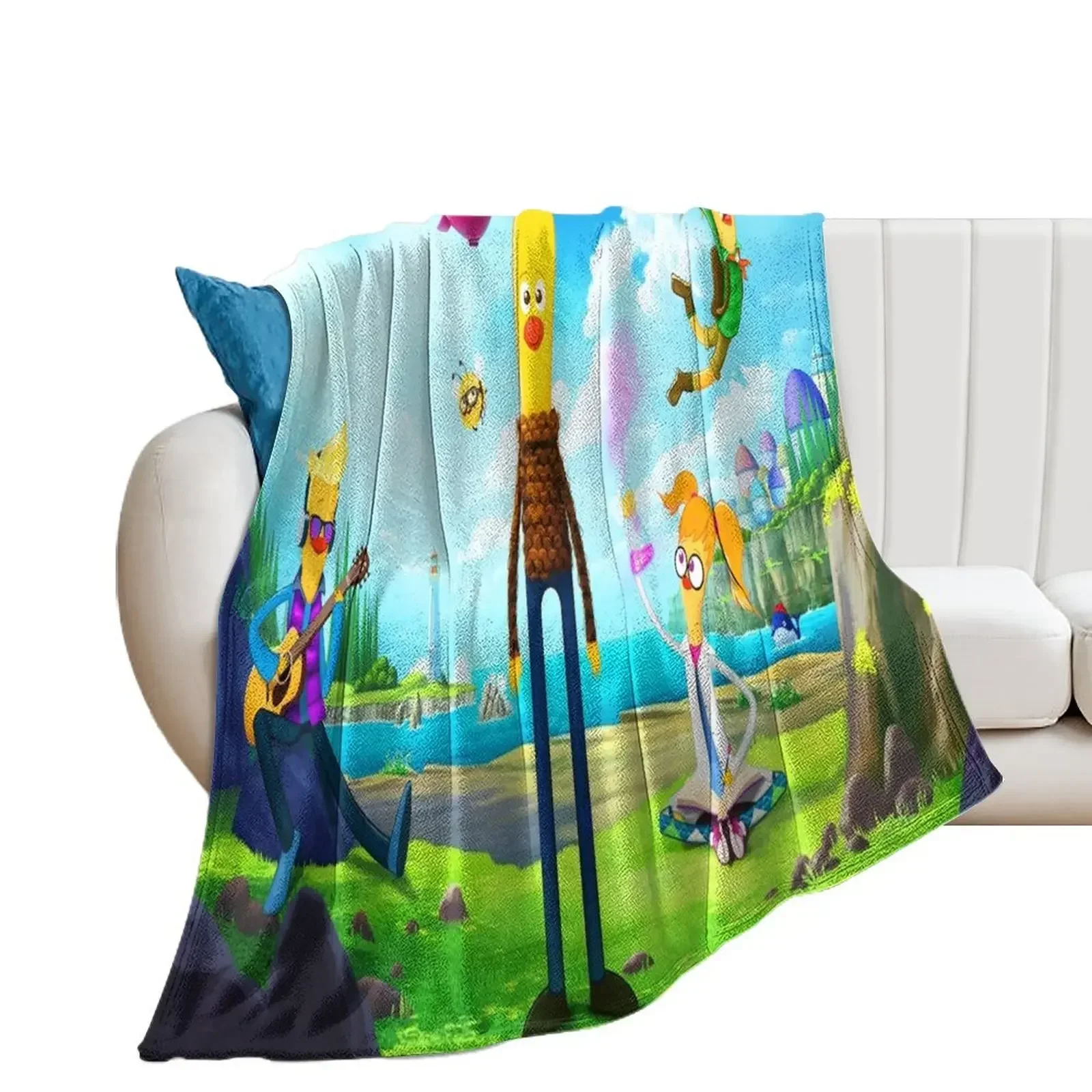 Archibald's Next Big Thing shirt for kids cartoon characters girl and boy gift archibald's next big thing birthday Throw Blanket