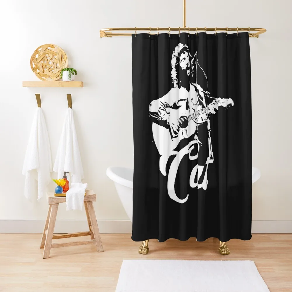

Cat Stevens Stencil Shower Curtain For Bathrooms With Beautiful Designs Bathroom Showers Curtain