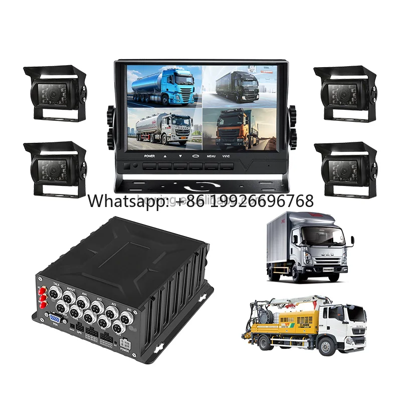 AI Mobile MDVR for Truck and Bus,CMSV6 4 Channel ADAS DMS with 4G WiFi GPS Real Time Remote Tracking for Fleet Management System