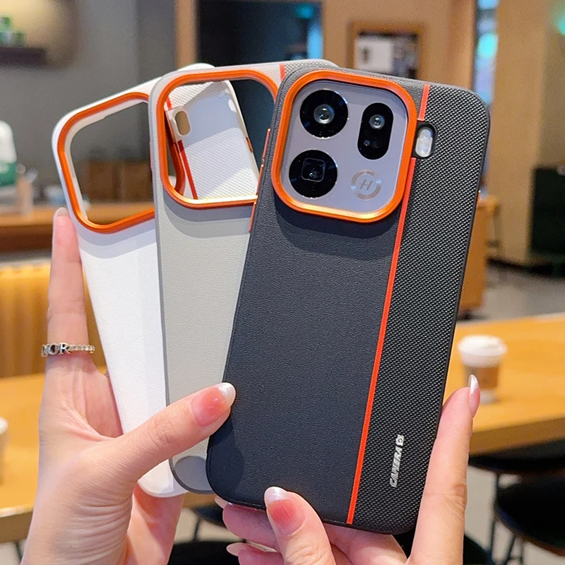 For OPPO Find X9 X9 Pro Case Luxury PU Leather Colored Splicing Ultra-thin Protective Cover for OPPO Find X 9