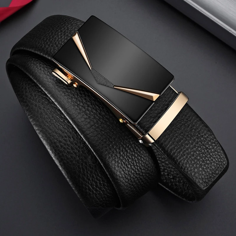 The new men\'s high quality leather belts luxury fashion straps automatic buckle leather on the second floor(Not to bring a gift)