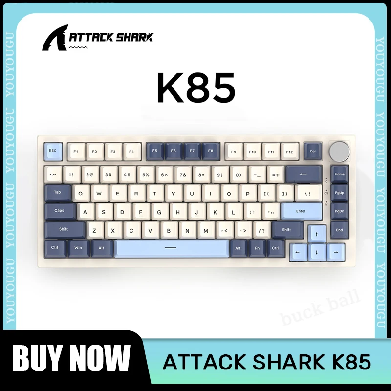 

Attack Shark K85 Mechanical Keyboard Magnetic Switch Wired Gamer Keyboard Keycaps PBT Hot Swap RGB Blacklit Gaming Keyboard Gift