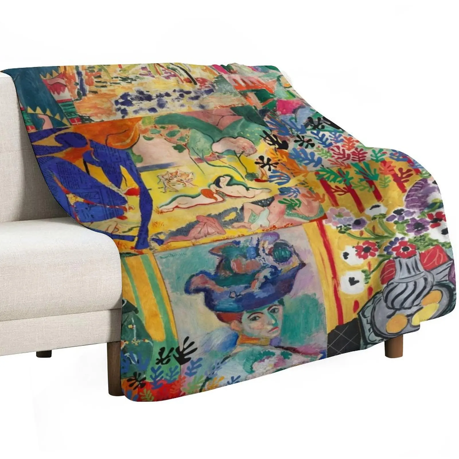 Matisse Collage Throw Blanket Hairys Comforter Hairy For Sofa Thin Luxury for winter Blankets