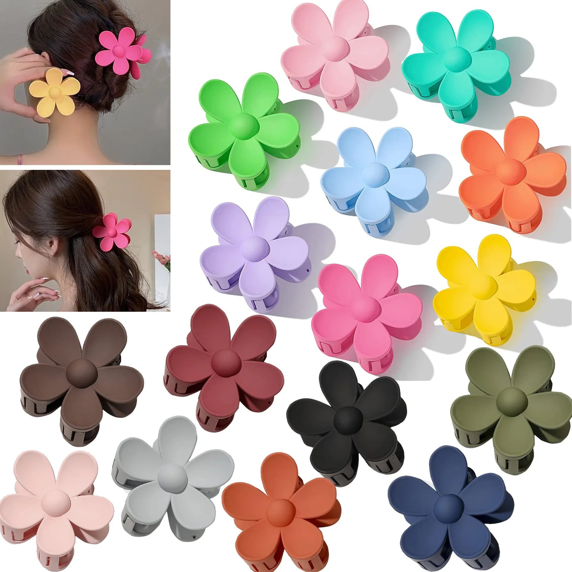 

7cm Fashion Hawaiian Hair Accessories for Girls Sweet Claw Clip Acrylic Hair Clip for Women Hair Claws Crab Clamp Barrettes