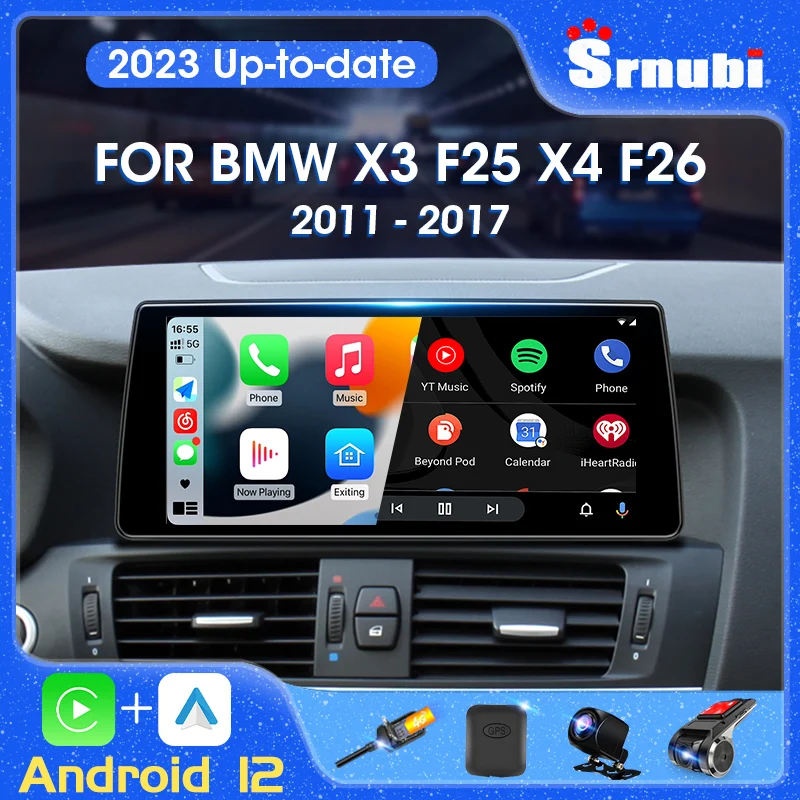 

2Din 10.33" 1280*720P for BMW X3 F25 X4 F26 2011 - 2016 CIC NBT Car Radio GPS Carplay Android 12.0 Multimedia Navigation Player