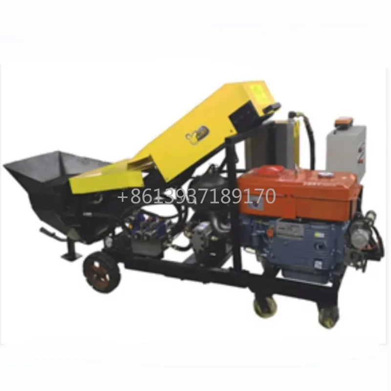 

Бетононасос высокого давления 15 м3/ч с прицепом, китайский мини-конвейер для бетона, мобильные небольшие портативные бетононасосы