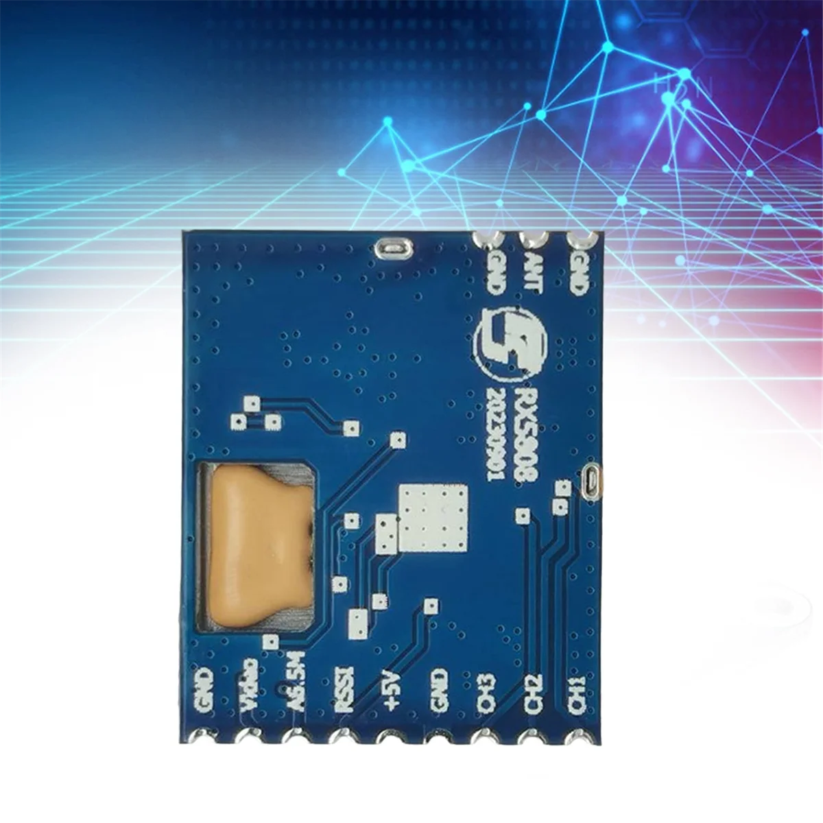 

B49C5.8Ghz RX5808 Wireless Audio Video Receiver Module 3.5-5.5V 7CH Audio Video Receiver Module SPI Mode