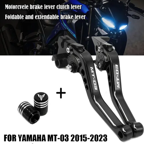 Para YAMAHA MT-03 MT03 MT 03 2015 2016 2017 2018 2019 2020 2021-2023 palancas de embrague de freno ajustables cortas accesorios de motocicleta