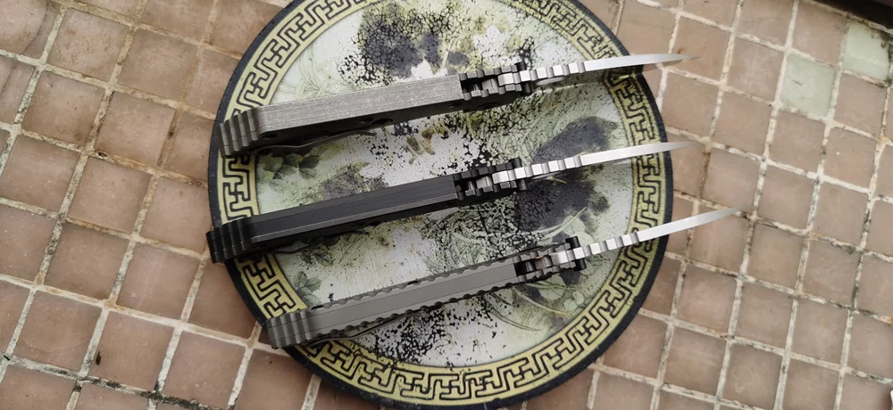 JUFULE 2024 SMF Carve Strider Logo AUS10 titanio fibra di carbonio rondella di rame coltello pieghevole campeggio caccia pesce strumento EDC all'aperto