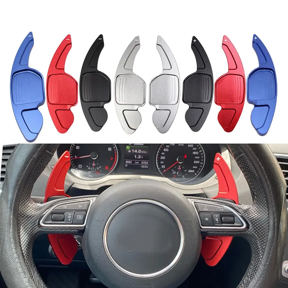 

2Pcs Car Steering Wheel Paddle Shift Extend Extension Shifter Aluminum For AUDI A3 S3 A4 S4 B8 A5 S5 A6 S6 A8 R8 Q5 Q7 TT