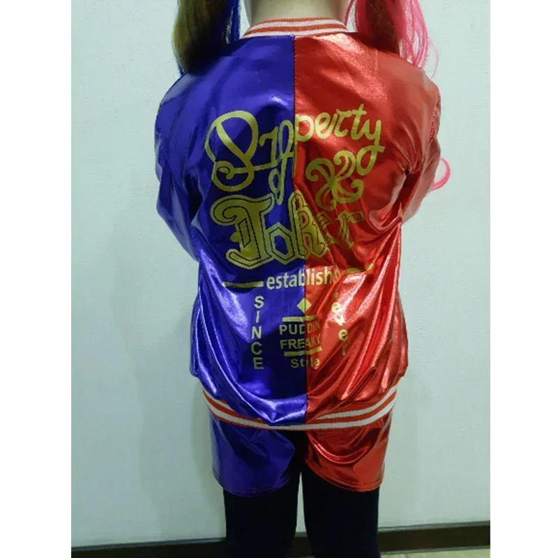 Набор для косплея кукум из Танака, Perempuan Quinzel Jaket Gaun Pesta Хэллоуин, Fantasia arlekitty Baju Kelelawar Bisbol