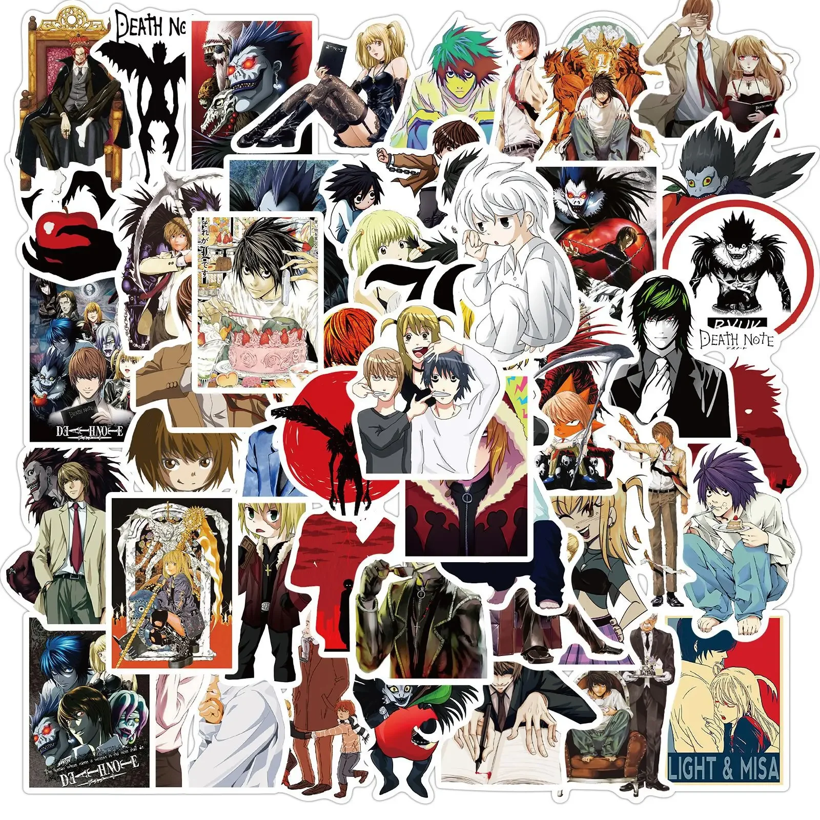 10/30/50PCS Riman Death Note Cartoon Graffiti Waterproof Sticker Suitcase Notebook Refrigerator SkateboardStationeryBoxWholesale