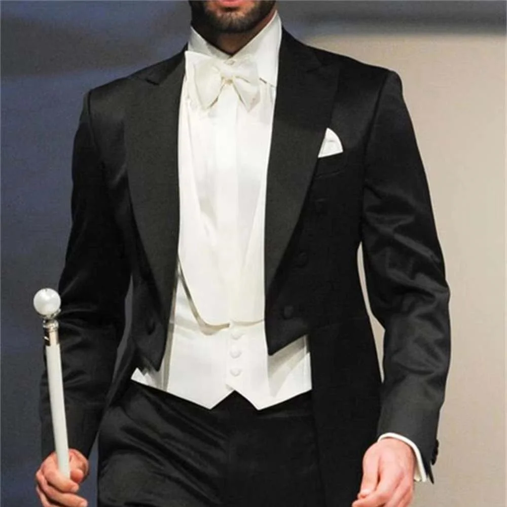 بدلة رجالية بقصة ضيقة بدون إكسسوارات طقم مكون من ثلاث قطع بدلة صدر واحدة معطف رجالي وسراويل رسمية مناسبة للعمل #1